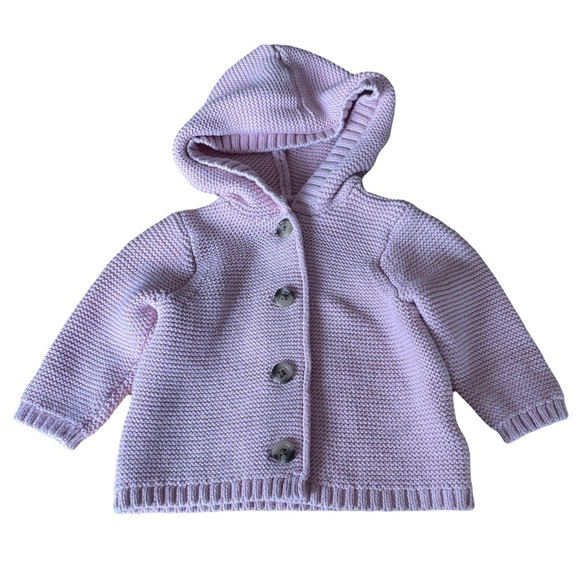 Old Navy babies 0-3months pink button down sweater 100% cotton - Picture 2 of 6